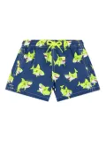 MC2 Saint Barth Kids shark-print swim shorts - Blue