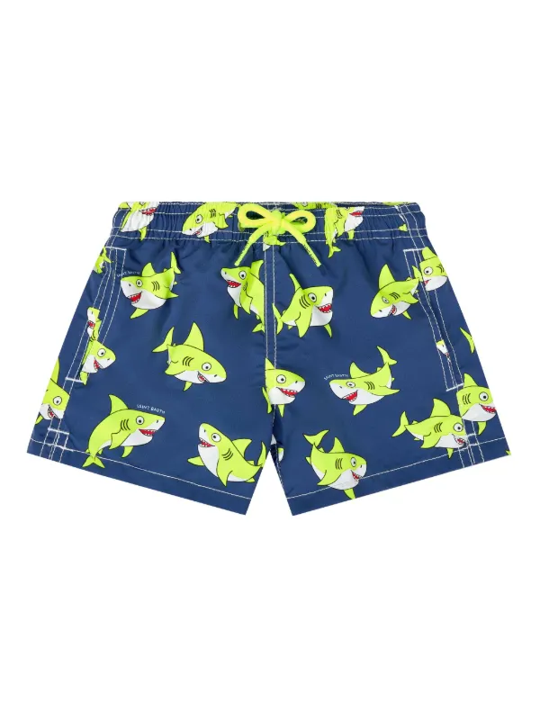 MC2 Saint Barth Kids shark-print swim shorts