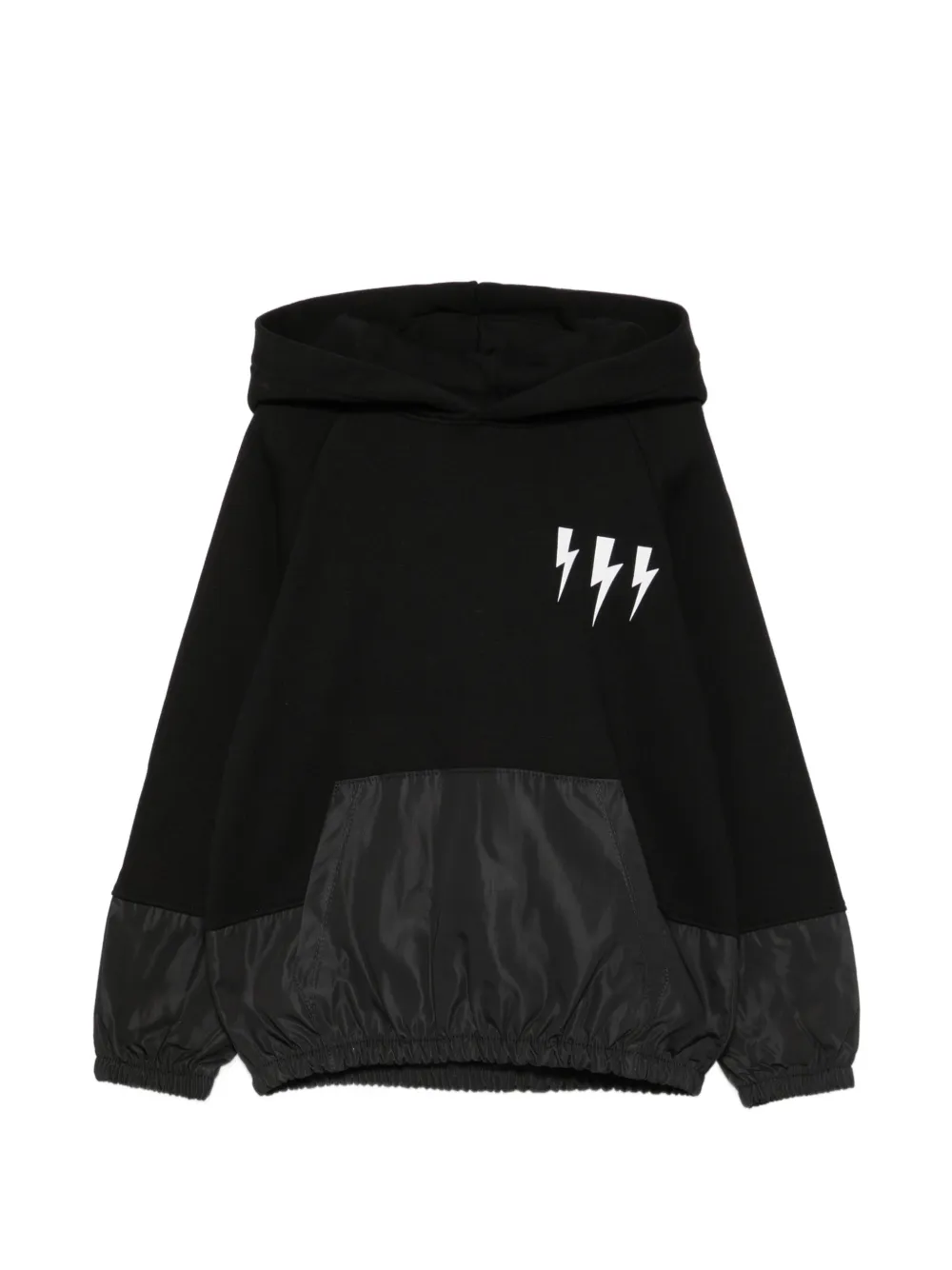 Neil Barrett Kids Thunderbolt-print hoodie - Nero