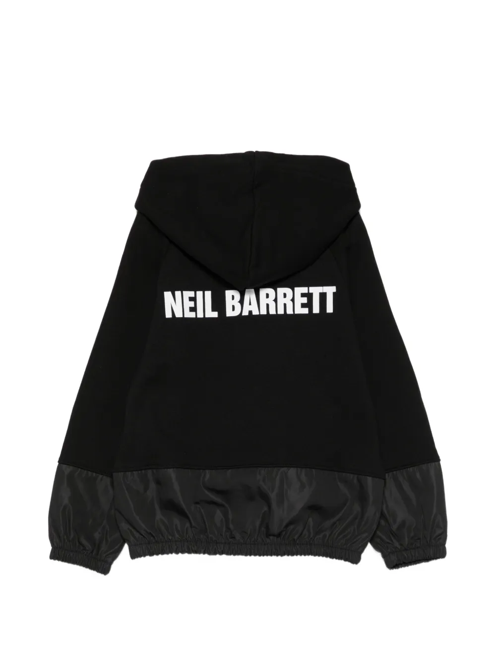 Neil Barrett Kids Hoodie met bliksemflitsprint Zwart