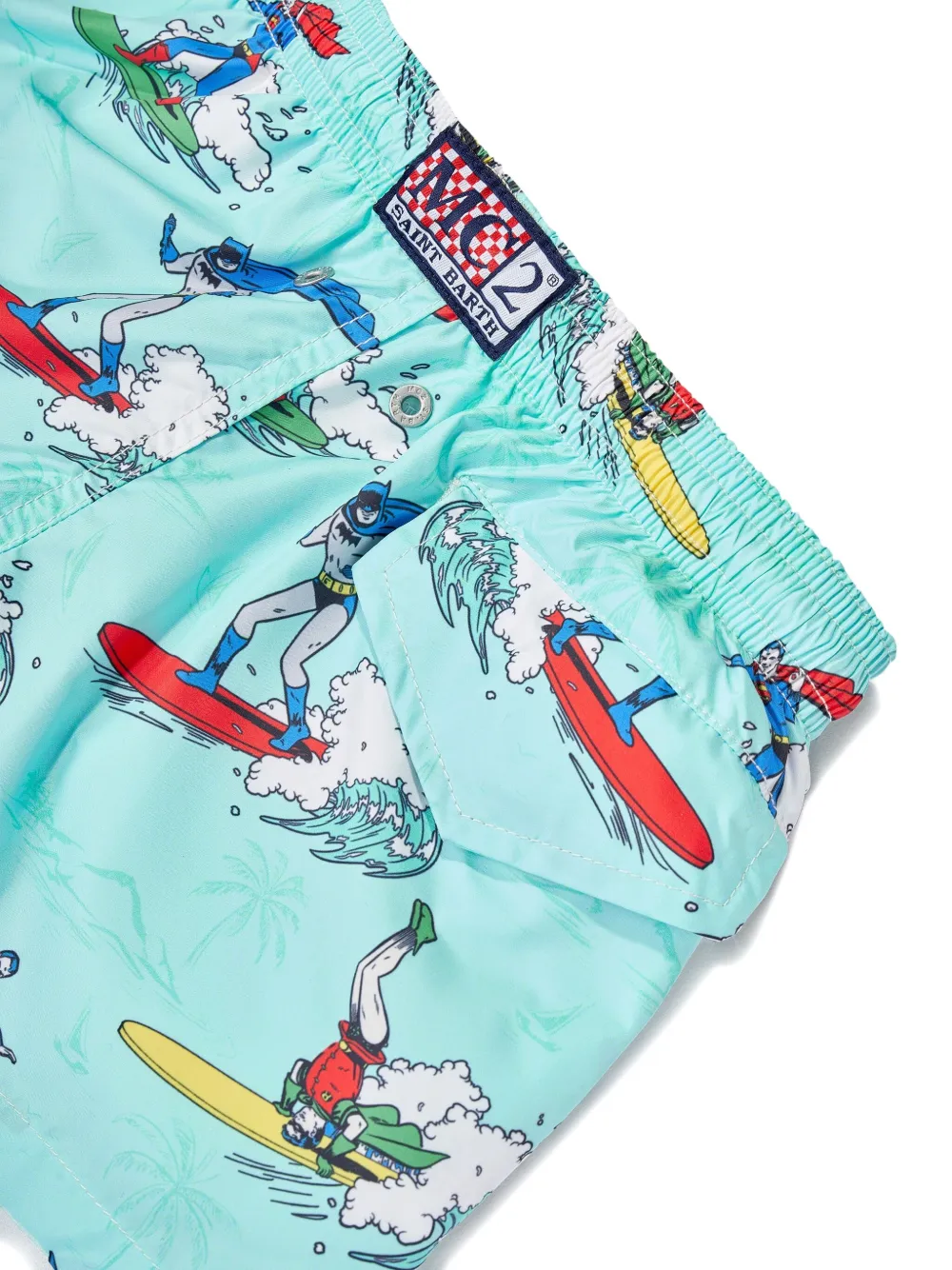 MC2 Saint Barth Kids graphic-print swim shorts Blauw