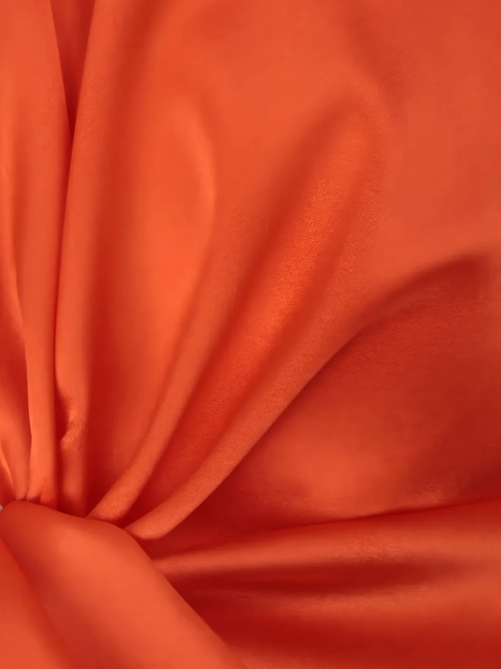 VERGUENZA feather-trimmed knotted shirt Oranje