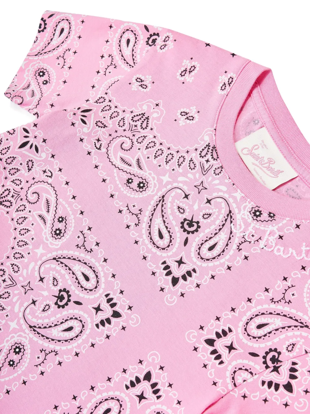 MC2 Saint Barth Kids bandana-print tasselled dress Roze