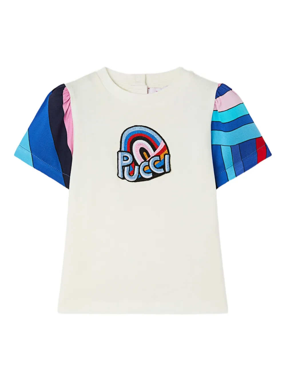 PUCCI Junior T-shirt met korte mouwen en vlakken Wit