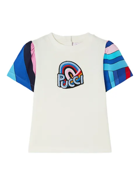 PUCCI Junior Iride-panelled short-sleeve T-shirt