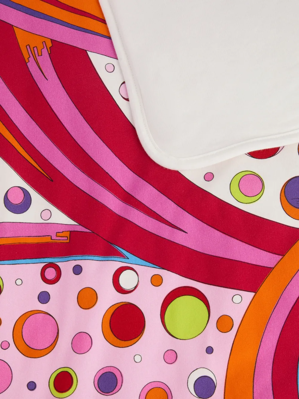 PUCCI Junior Fontane deken met gedraaide print Wit