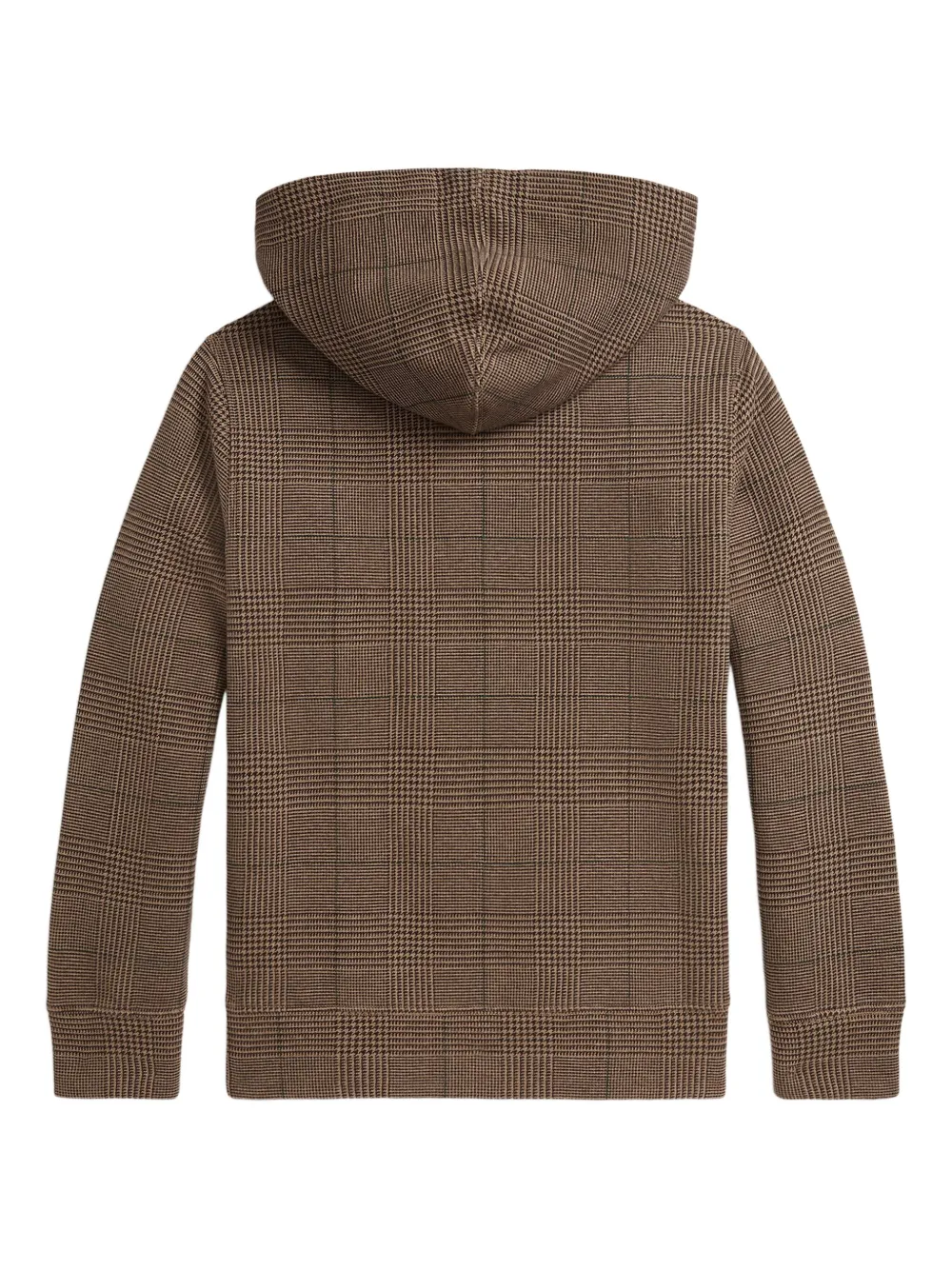 POLO RALPH LAUREN KIDS Glen geruite hoodie Bruin