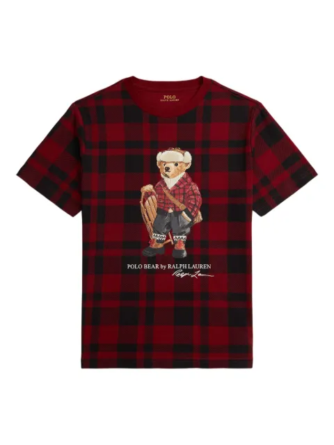 POLO RALPH LAUREN KIDS checked T-shirt