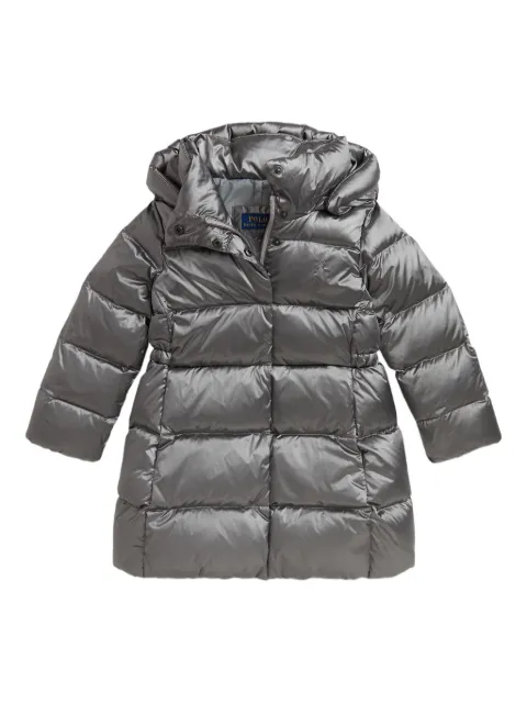 POLO RALPH LAUREN KIDS metallic hooded puffer coat