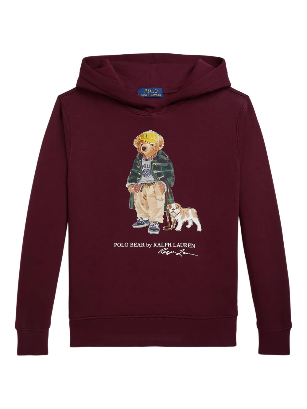 POLO RALPH LAUREN KIDS Polo Bear fleece hoodie met grafische print Rood