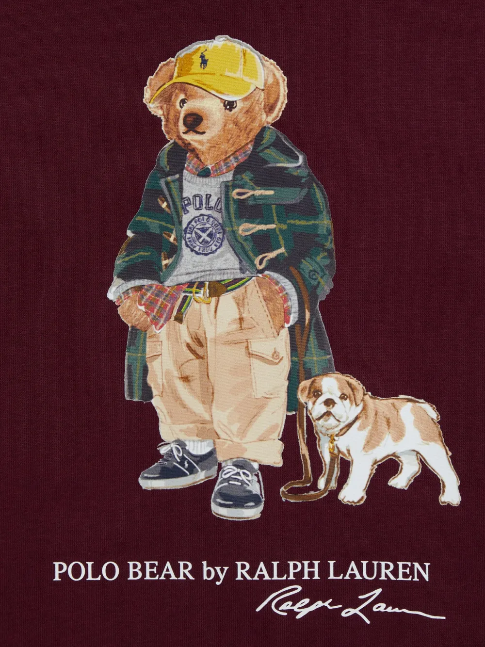 POLO RALPH LAUREN KIDS Polo Bear fleece hoodie met grafische print Rood