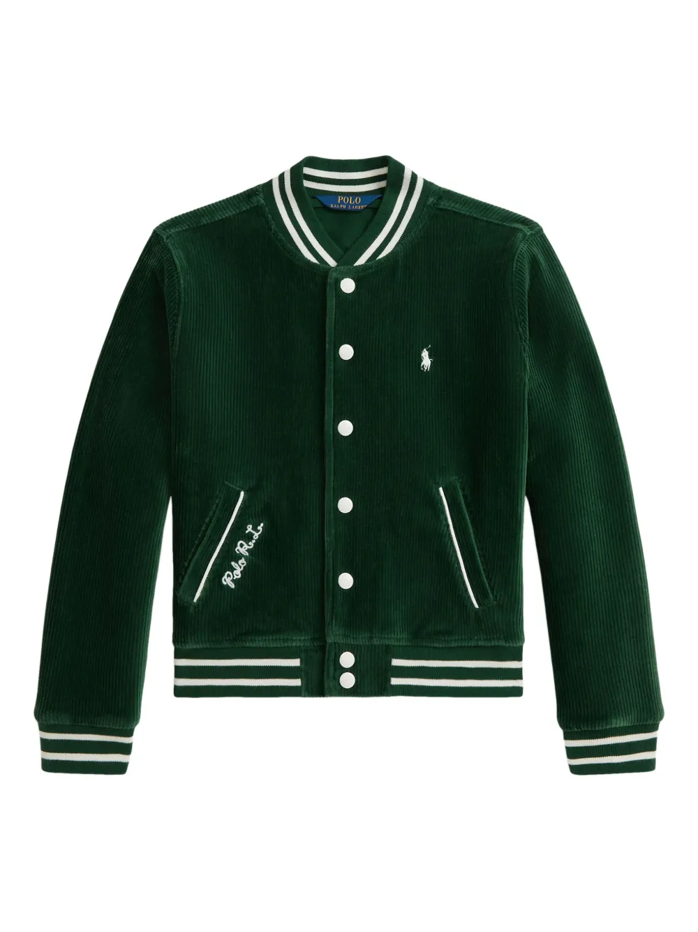 POLO RALPH LAUREN KIDS corduroy bomber jacket | Green | Image 1
