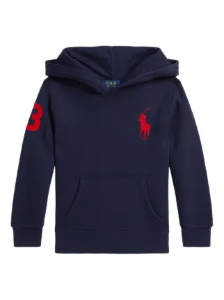 POLO RALPH LAUREN KIDS Big Pony Fleece Hoodie | Blue | FARFETCH