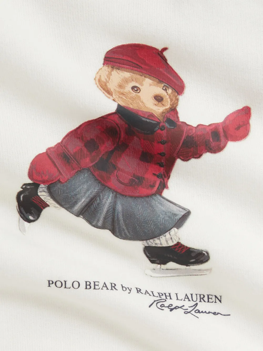 POLO RALPH LAUREN KIDS Jurk set met lange mouwen en Polo Bear-print Wit