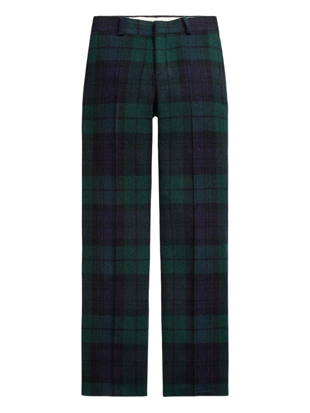 POLO RALPH LAUREN KIDS plaid wool tweed suit trousers - グリーン