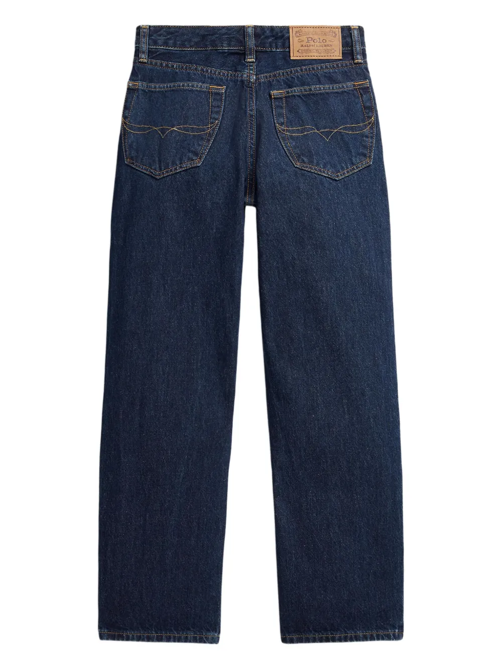 POLO RALPH LAUREN KIDS straight-leg cotton jeans Blauw