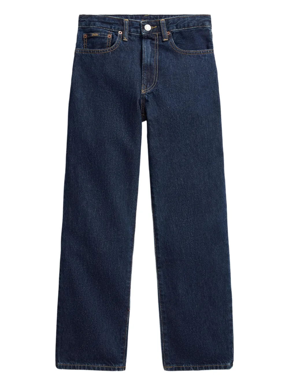 POLO RALPH LAUREN KIDS straight-leg cotton jeans Blauw