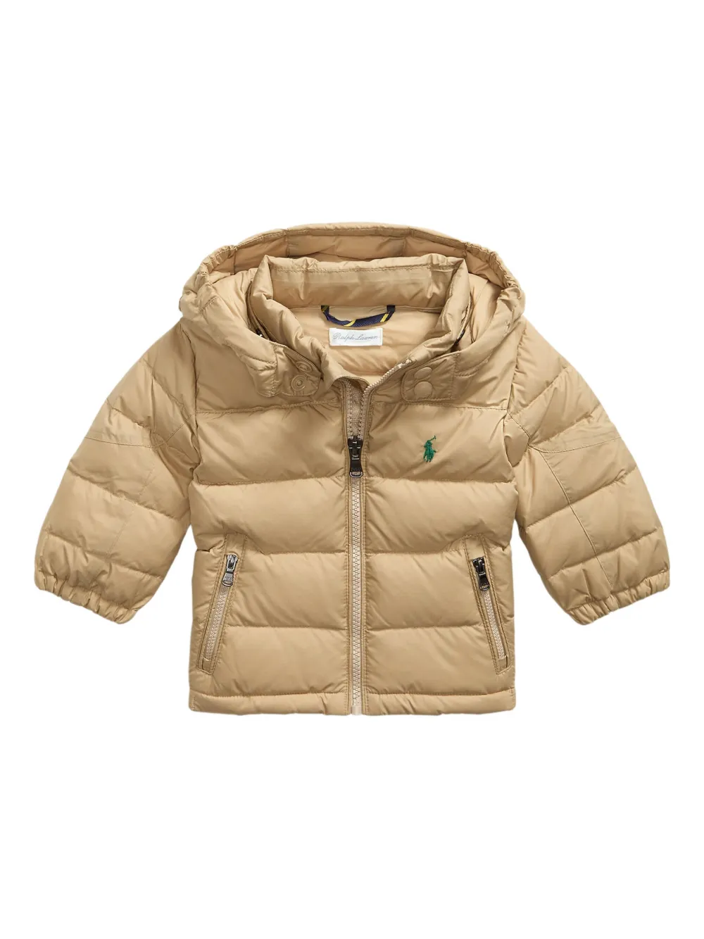 POLO RALPH LAUREN KIDS hooded quilted jacket Beige