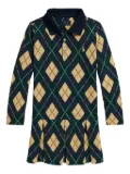 POLO RALPH LAUREN KIDS argyle-pattern pleated dress - Green