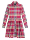 POLO RALPH LAUREN KIDS plaid button-down shirt dress - Pink
