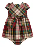 POLO RALPH LAUREN KIDS plaid bow dress - Red