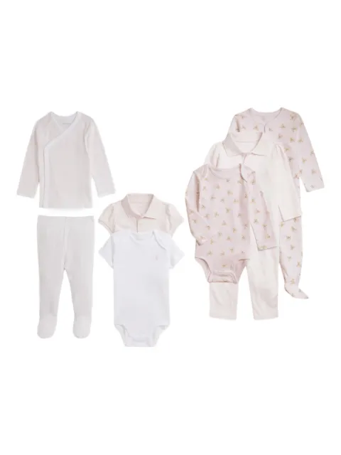 POLO RALPH LAUREN KIDS cotton babygrow set (set of seven)