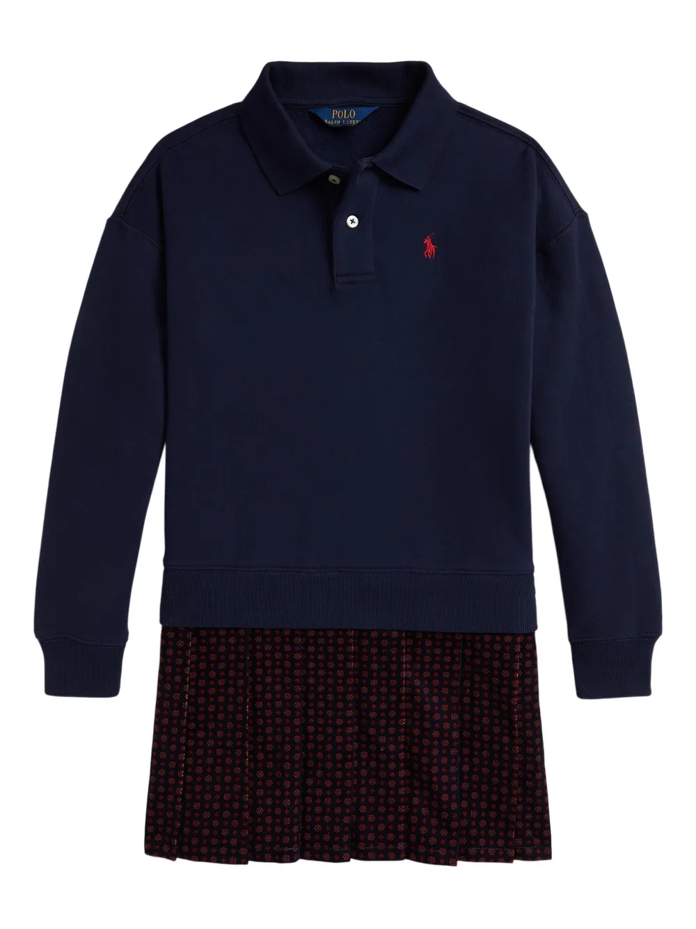POLO RALPH LAUREN KIDS Sweaterjurk in polostijl Blauw