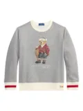 POLO RALPH LAUREN KIDS graphic crew-neck sweatshirt - Grey