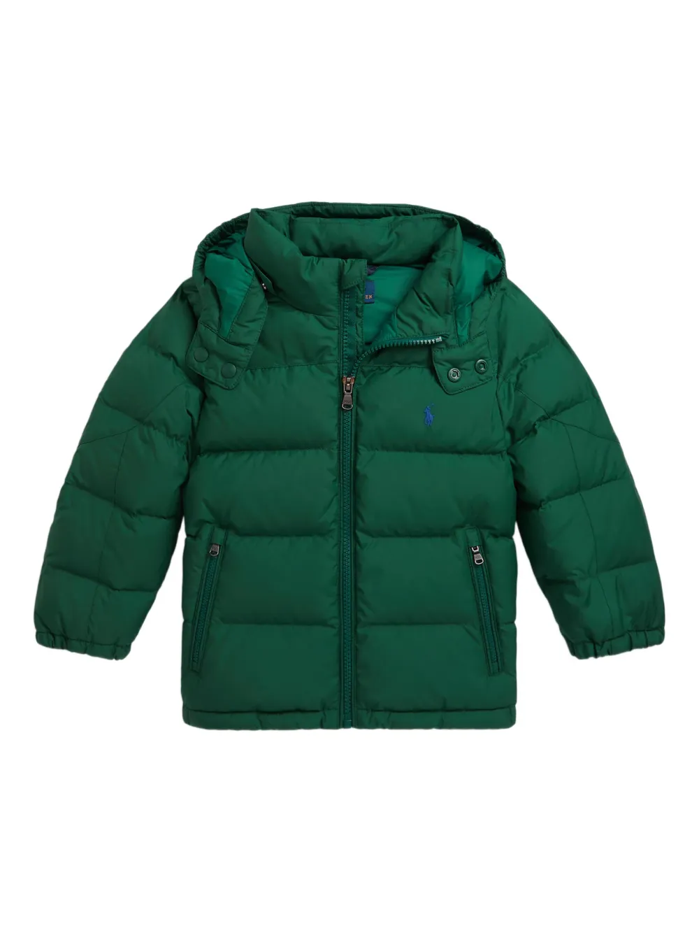 POLO RALPH LAUREN KIDS フーデッド パデッドジャケット - グリーン POLO RALPH LAUREN KIDS フーデッド パデッドジャケット - グリーン