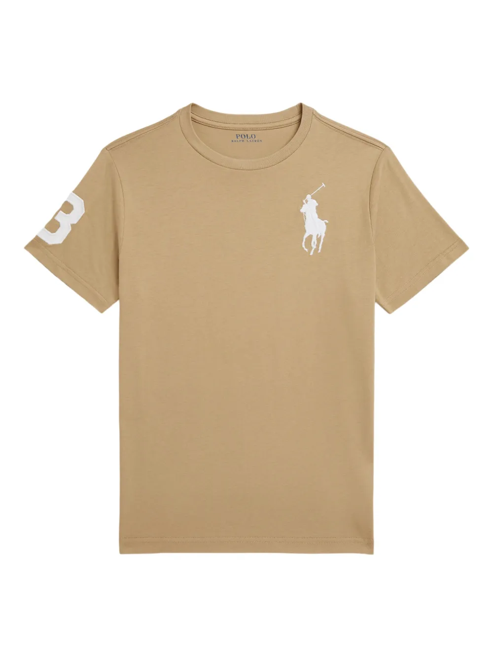 POLO RALPH LAUREN KIDS short-sleeve logo T-shirt Beige