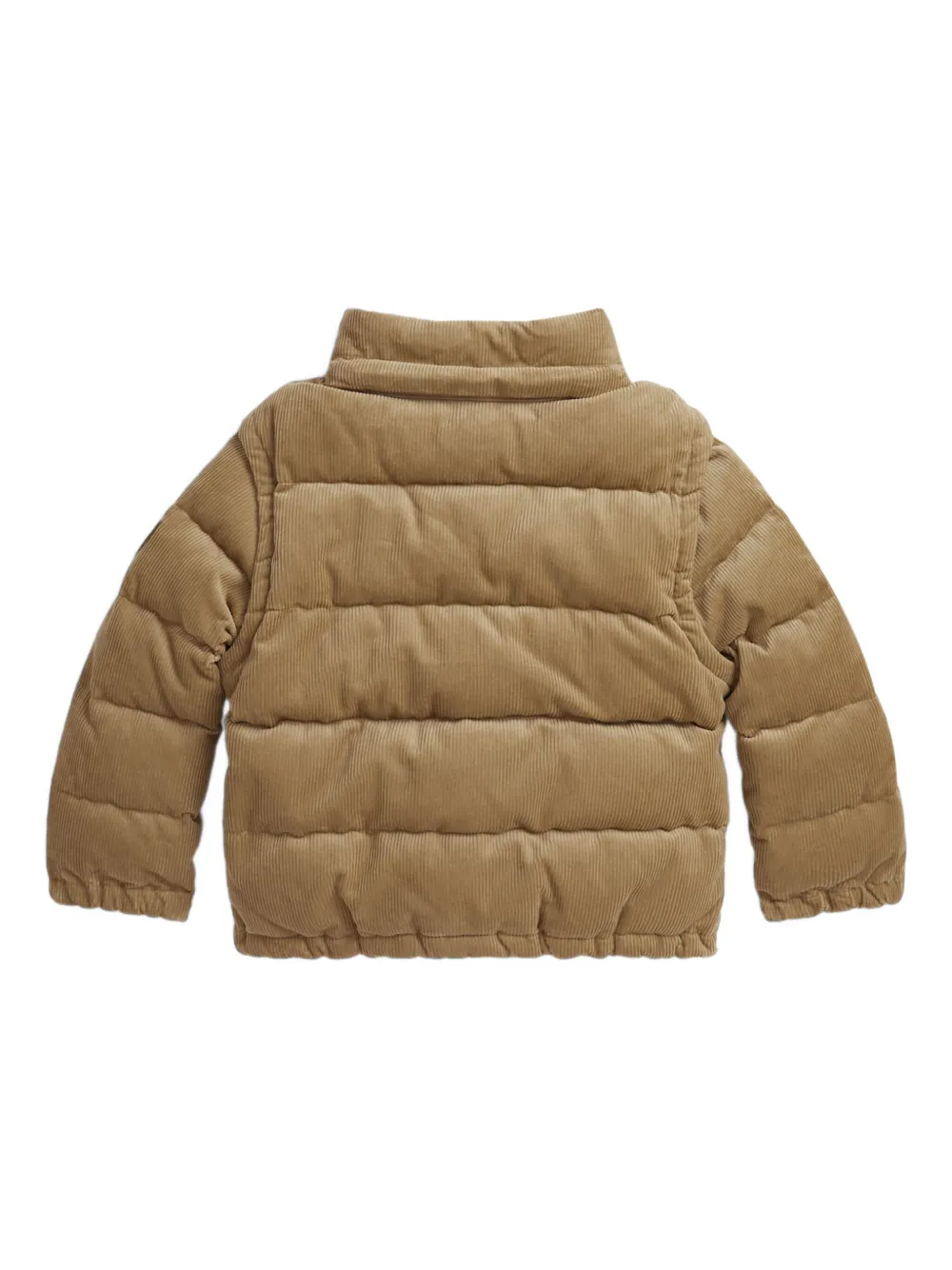 POLO RALPH LAUREN KIDS Ribfluwelen gewatteerd donsjack Bruin