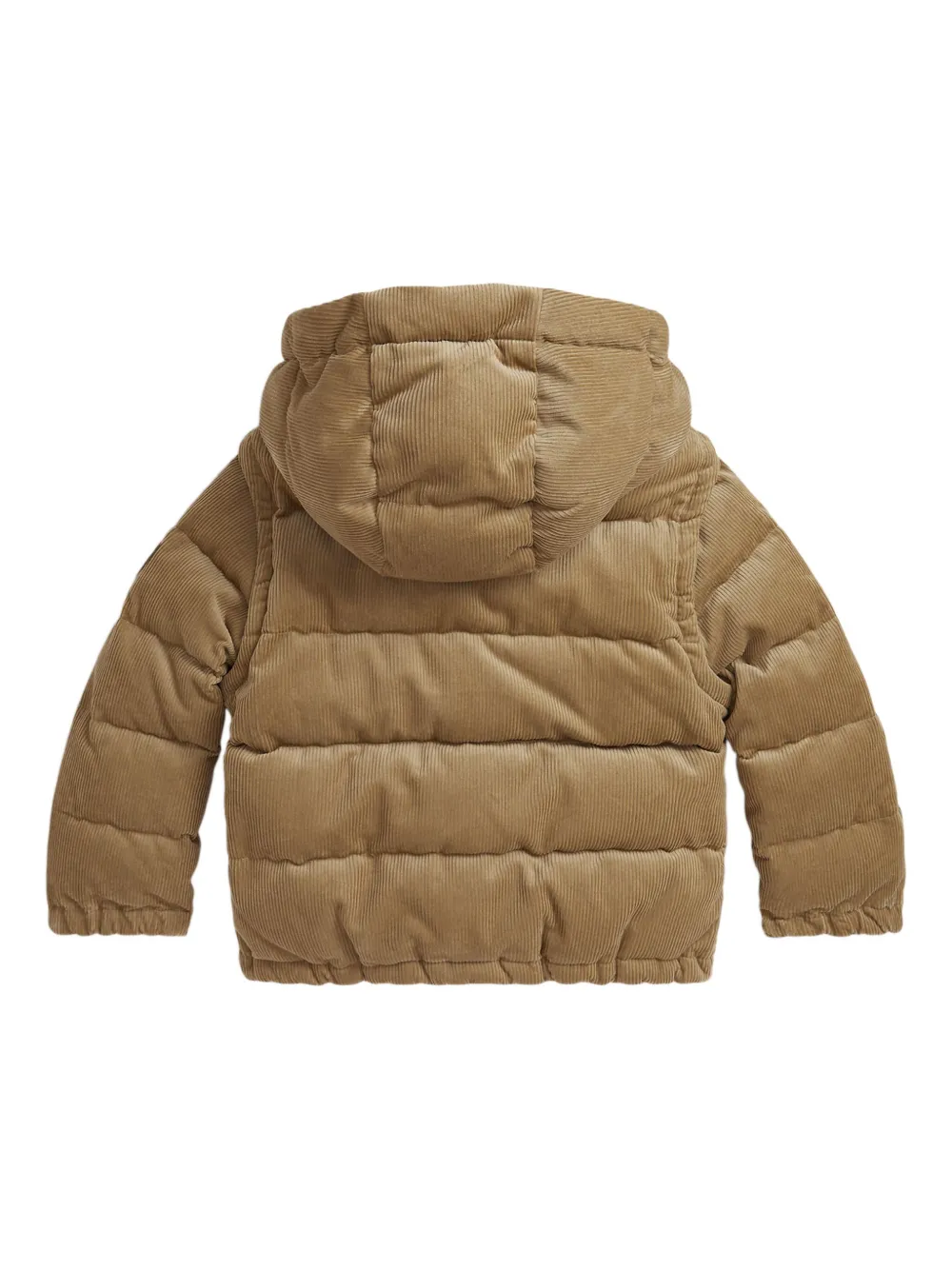 POLO RALPH LAUREN KIDS Ribfluwelen gewatteerd donsjack Bruin