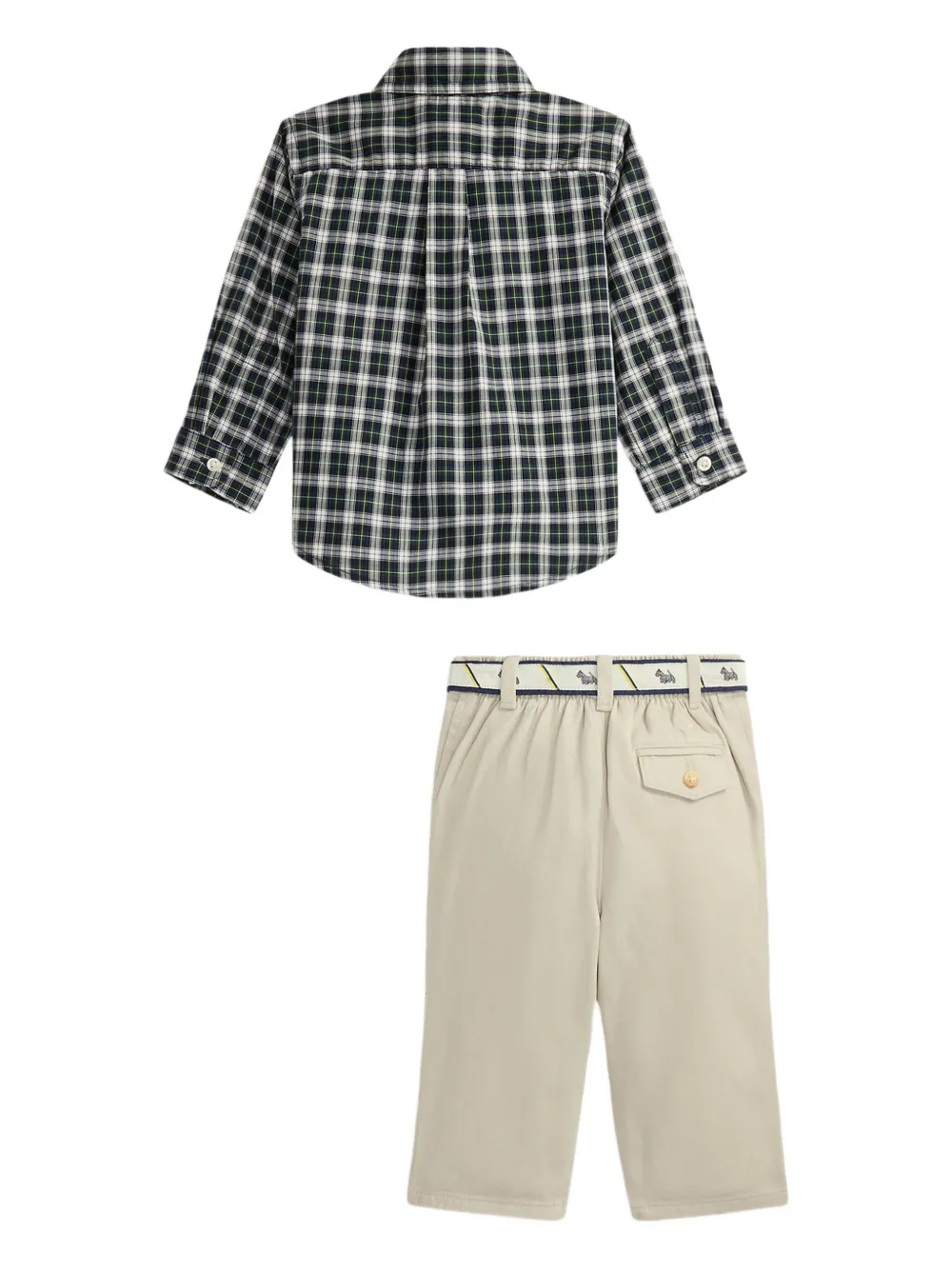 POLO RALPH LAUREN KIDS Geruite shirt en broek Blauw