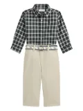 POLO RALPH LAUREN KIDS plaid-pattern shirt pant set - Blue