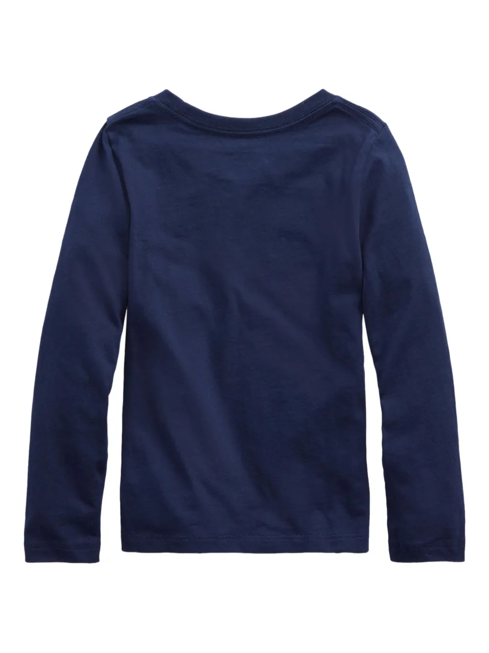 POLO RALPH LAUREN KIDS T-shirt met diepe ronde hals en lange mouwen Blauw