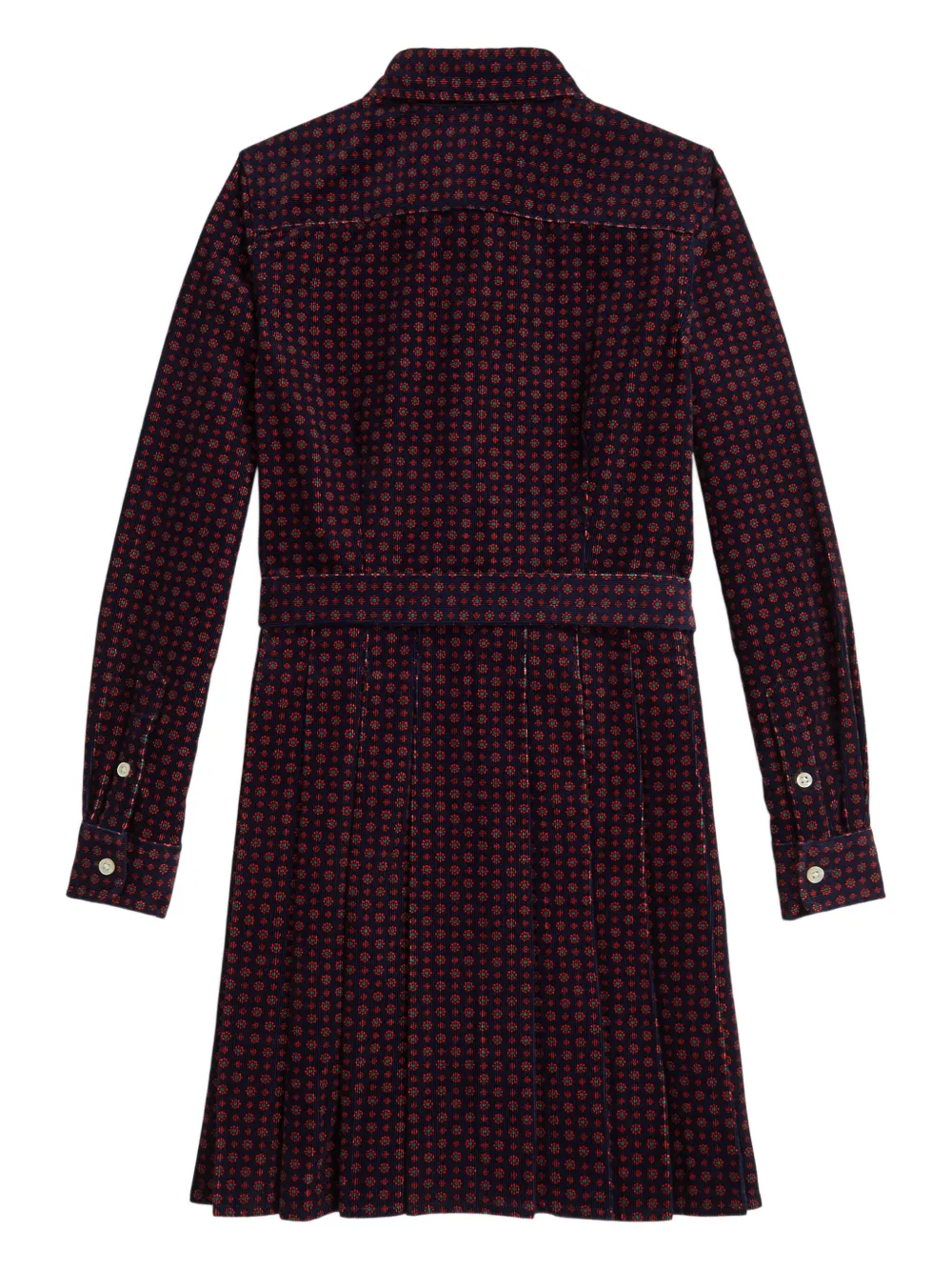 POLO RALPH LAUREN KIDS Geplooide jurk met print Rood
