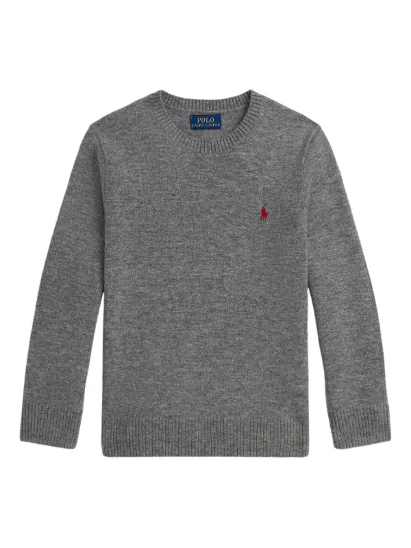 POLO RALPH LAUREN KIDS クルーネックセーター | グレー | FARFETCH JP