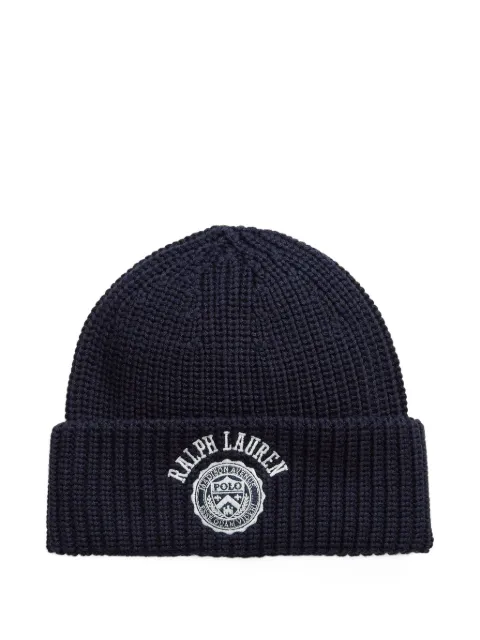 POLO RALPH LAUREN KIDS cotton ribbed beanie