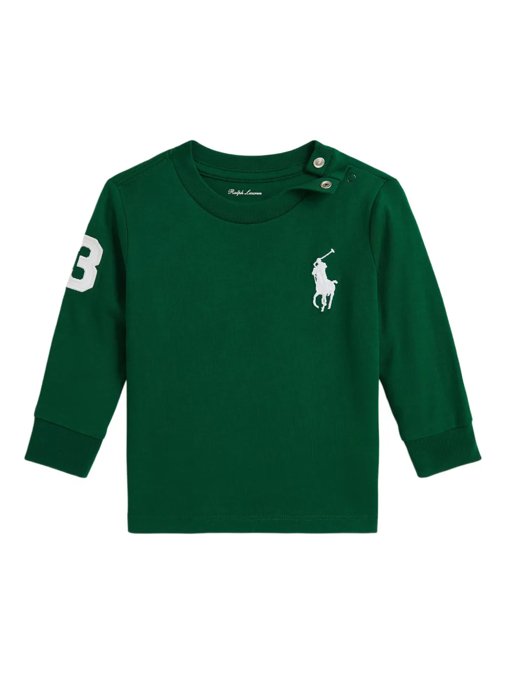 POLO RALPH LAUREN KIDS long-sleeve logo t-shirt Groen