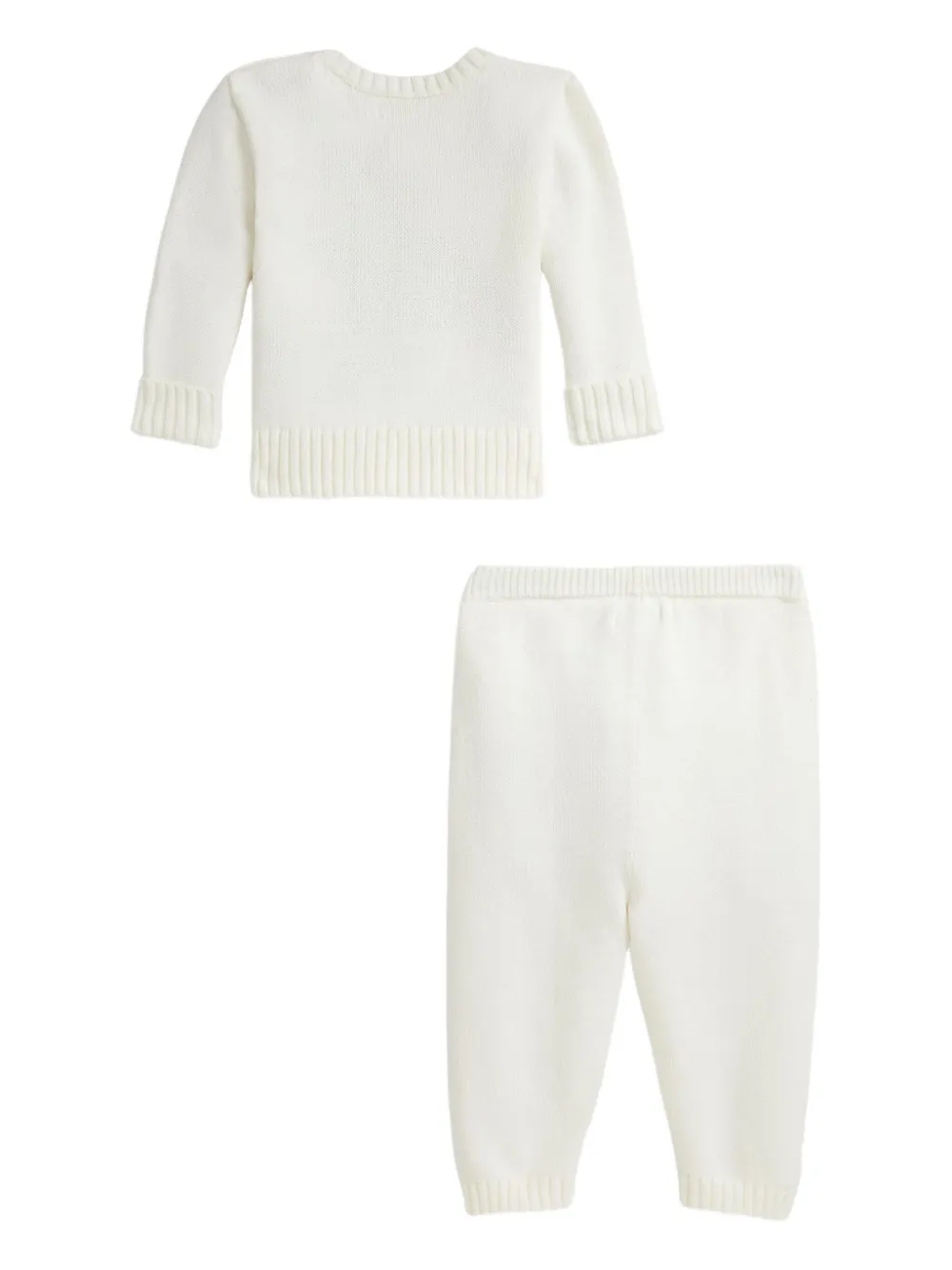 POLO RALPH LAUREN KIDS Tweedelige set met beerprint Wit