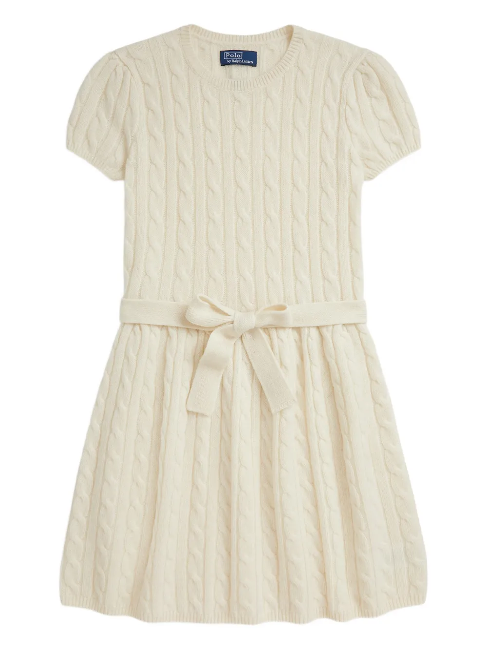 POLO RALPH LAUREN KIDS cable-knit short-sleeve dress | Neutrals | Image 1