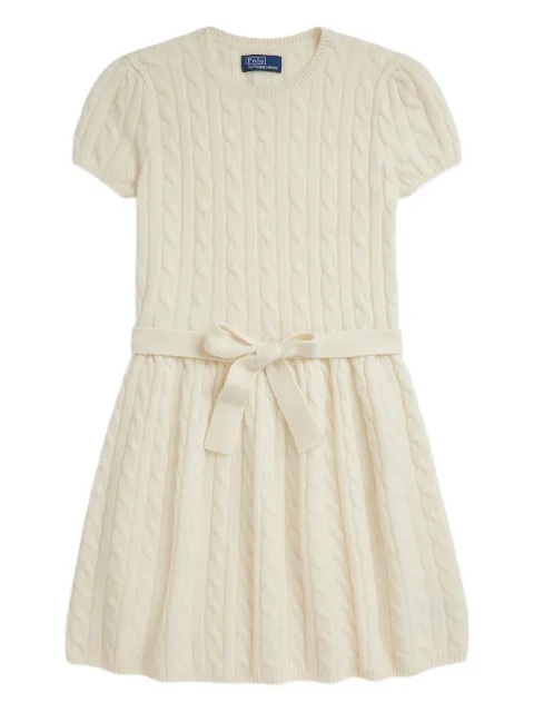 POLO RALPH LAUREN KIDS cable-knit short-sleeve dress