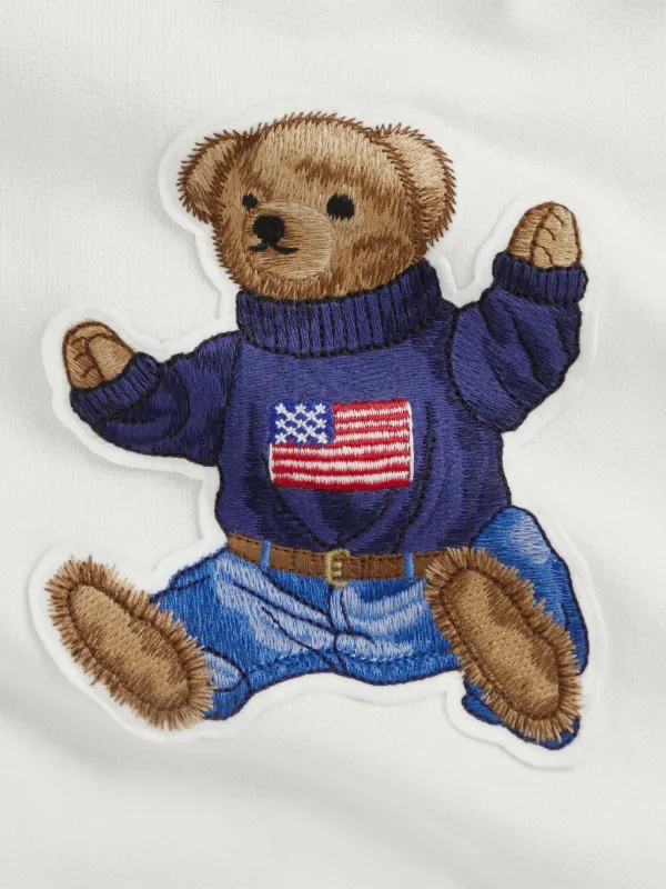 POLO RALPH LAUREN KIDS Polo Bear-patch Bomber Jacket White