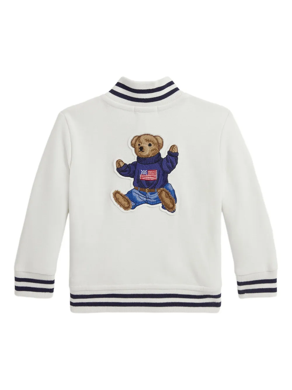 POLO RALPH LAUREN KIDS Polo Bear-patch bomber jacket Wit