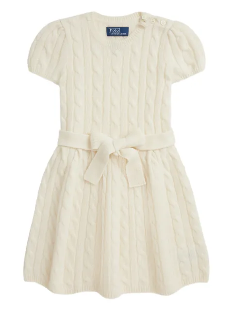 POLO RALPH LAUREN KIDS cable-knit short-sleeve dress