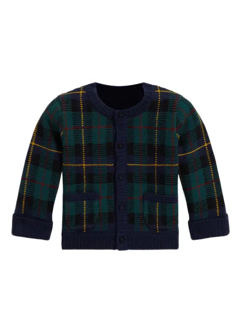 POLO RALPH LAUREN KIDS plaid button-up cardigan