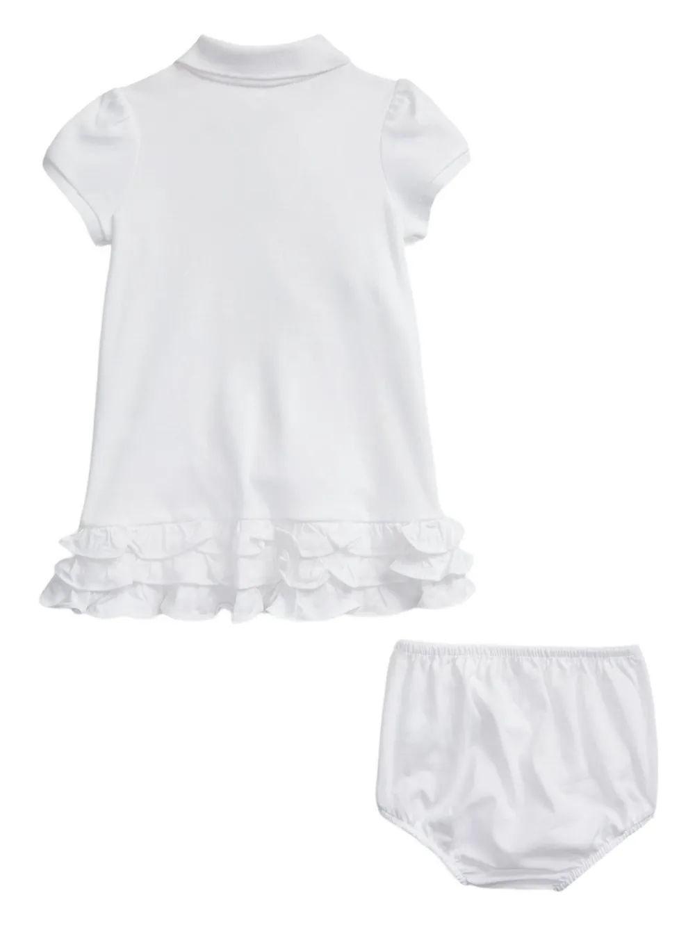 POLO RALPH LAUREN KIDS Polojurk set met ruches - Wit