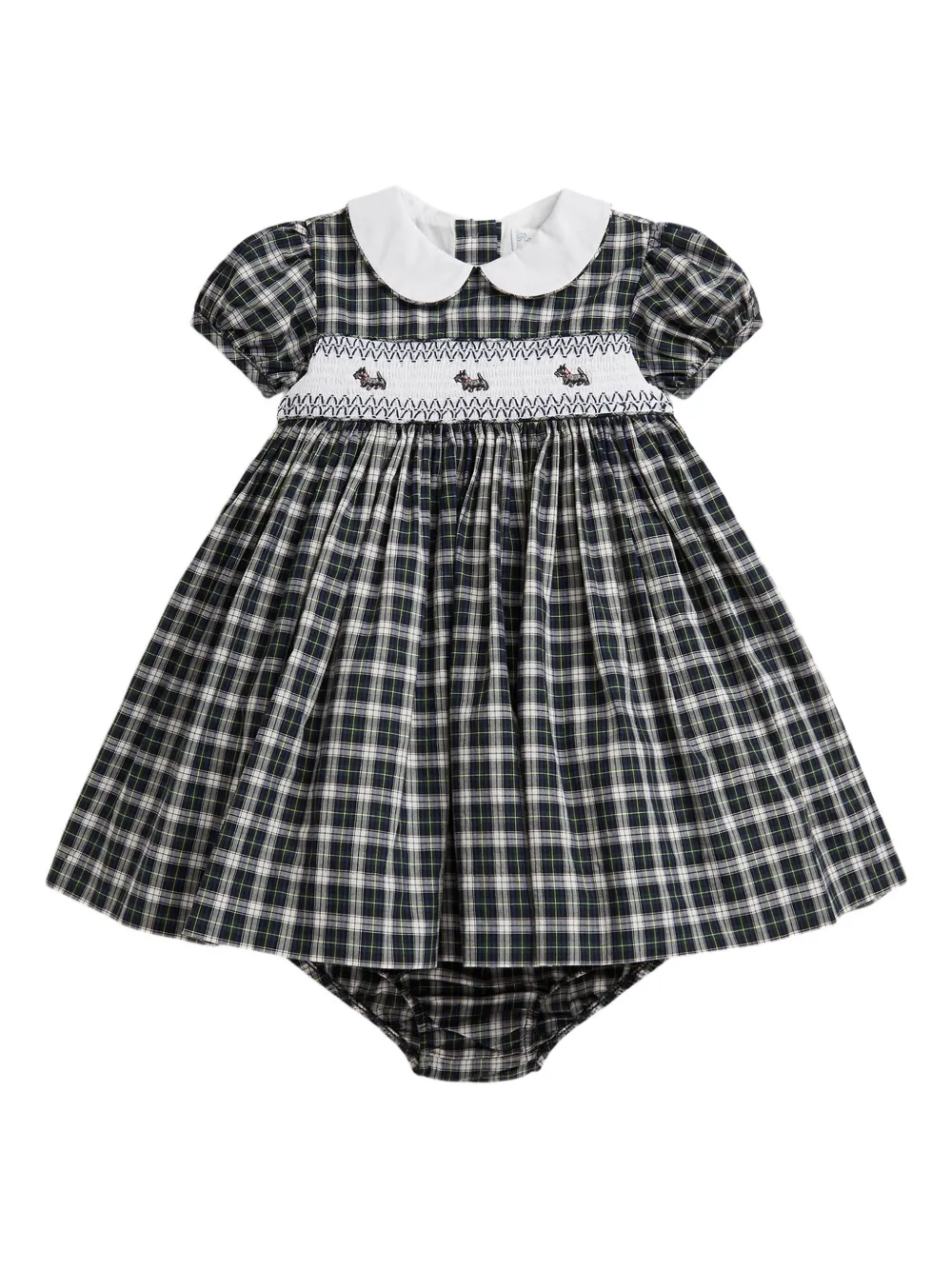 POLO RALPH LAUREN KIDS チェック ワンピース - ホワイト