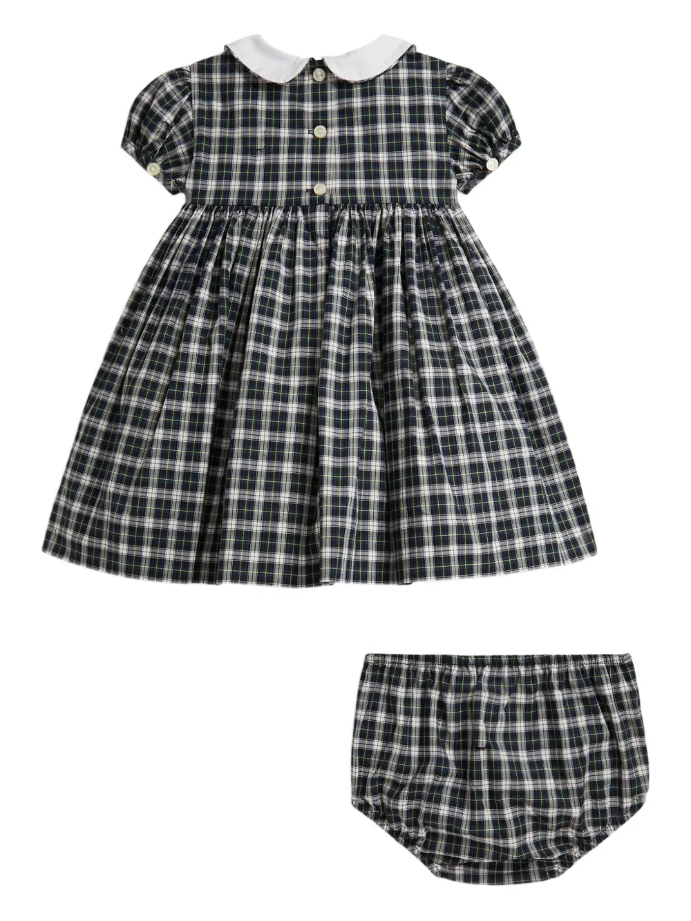 POLO RALPH LAUREN KIDS plaid check-pattern dress - Wit
