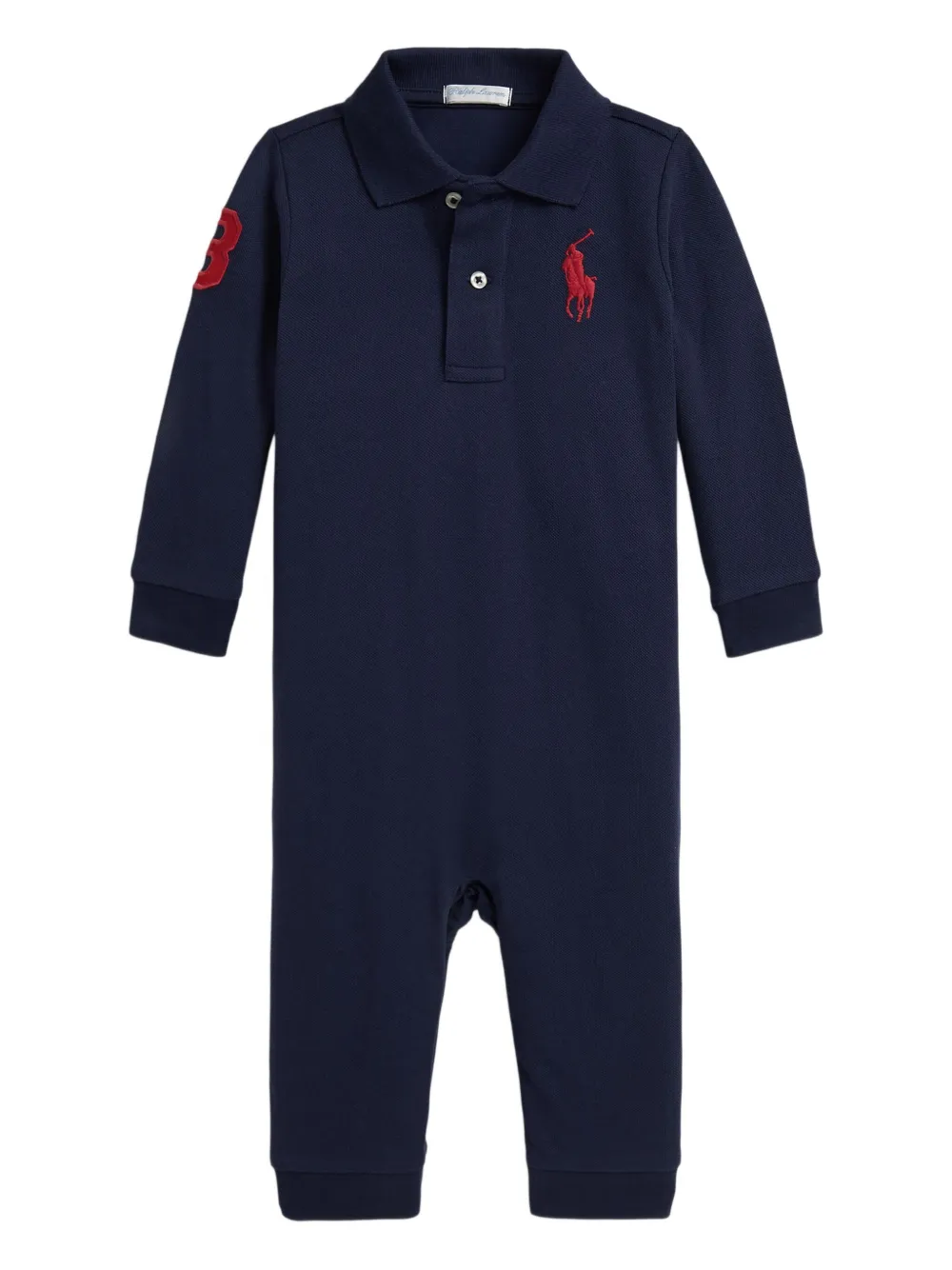 POLO RALPH LAUREN KIDS knitted romper Blauw